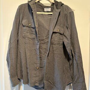 Old Navy Gray Shacket with Hood